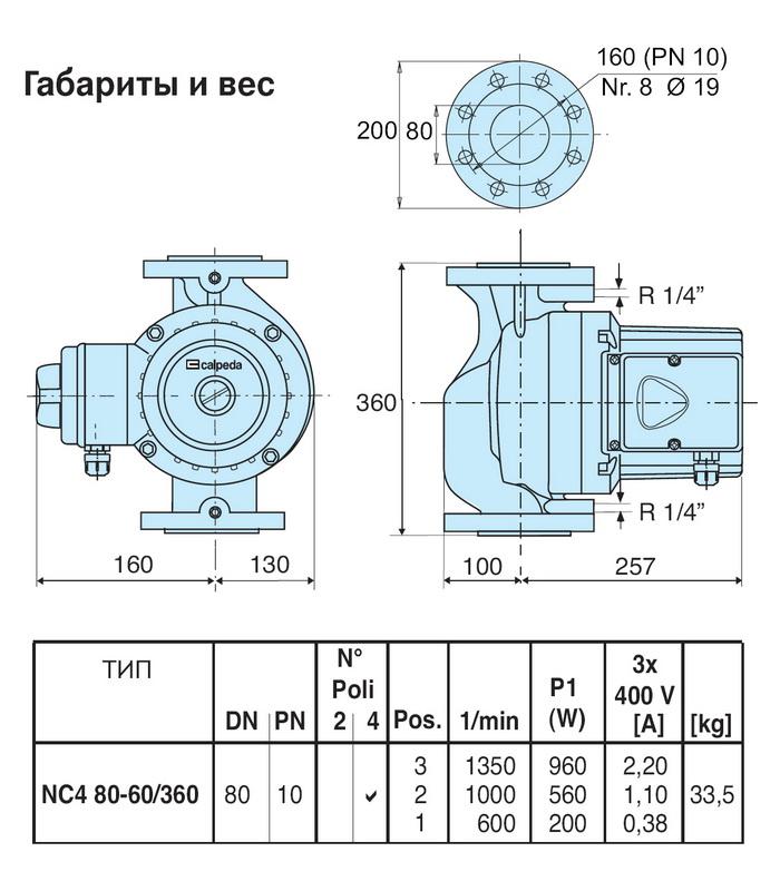 Чертеж циркуляционного насоса